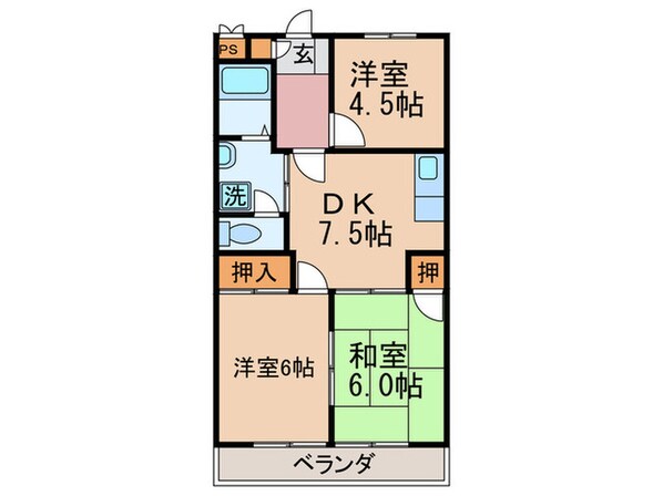 シャトレ青山Ｂの物件間取画像